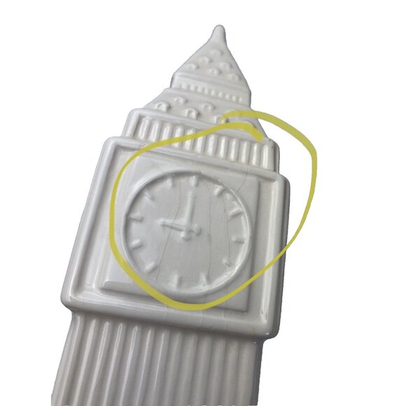 Tower Decor Creamy / White AS IS Crackling Defect Display Accent Home Decor - Picture 13 of 16